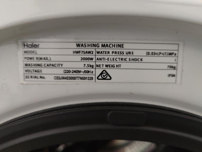 Second-hand Haier 7.5kg Front Load Washing Machine - Photo 5)