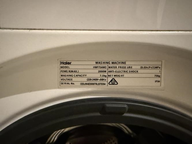 Second-hand Haier 7.5kg Front Load Washing Machine - Photo 5)