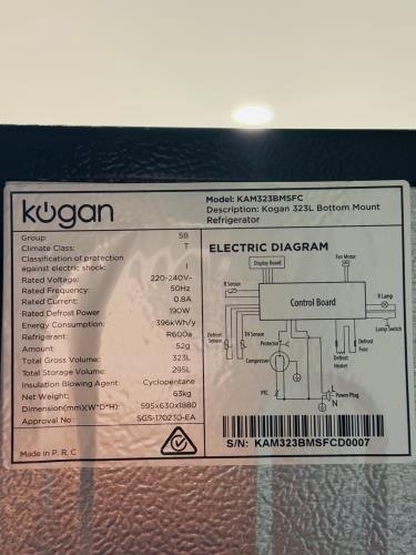 Second-hand Kogan 323L Bottom Mount Fridge - Photo 6)