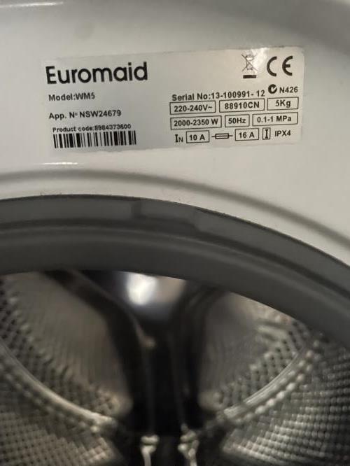 Second-hand Euromaid 5kg Front Load Washing Machine - Photo 6)