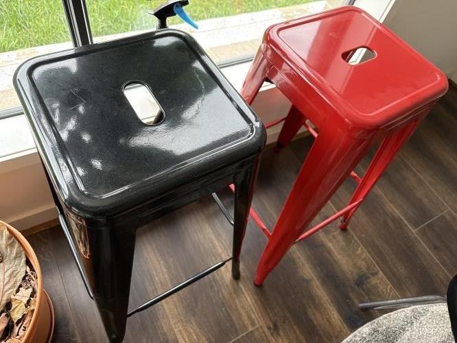 Second-hand Set of 3 Stools - Photo 6)