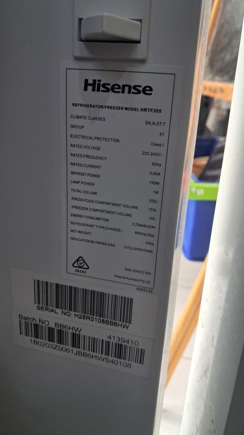 Second-hand Hisense 205L Top Mount Fridge - Photo 6)