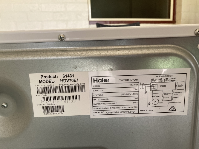 Second-hand Haier 7kg Dryer - Photo 6)