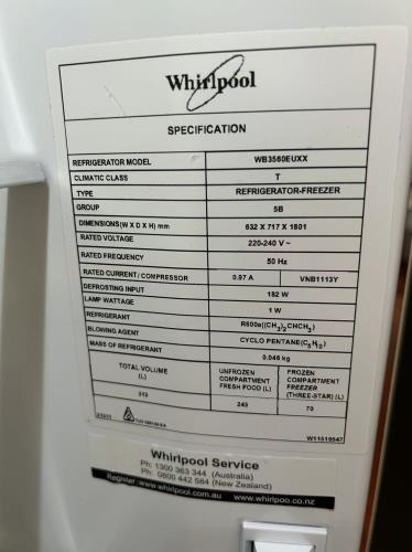 Second-hand Whirlpool 313L Bottom Mount Fridge - Photo 6)