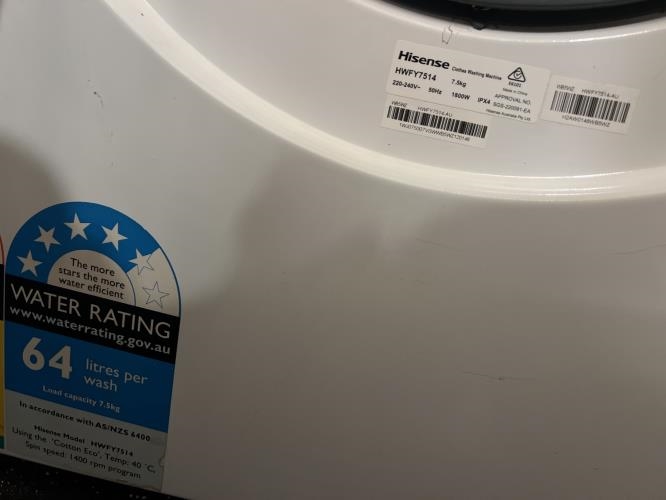 Second-hand Hisense 7.5kg Front Load Washing Machine - Photo 6)