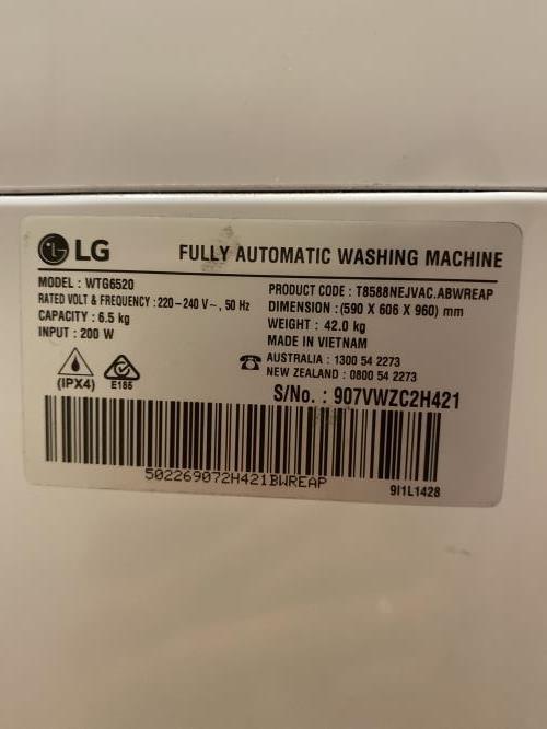 Second-hand LG 6.5kg Top Load Washing Machine - Photo 7)