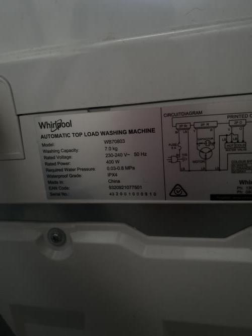 Second-hand Whirlpool 7kg Top Load Washing Machine - Photo 7)