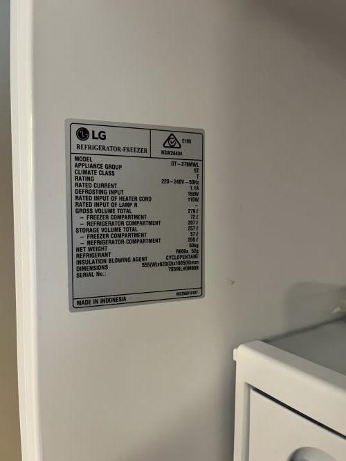 Second-hand LG 279L Top Mount Fridge - Photo 7)