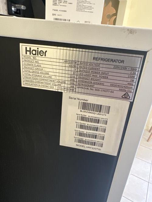 Second-hand Haier 221L Top Mount Fridge - Photo 8)