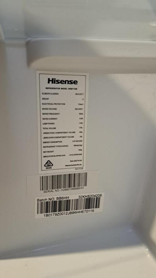 Second-hand Hisense 179L Bar Fridge - Photo 8)