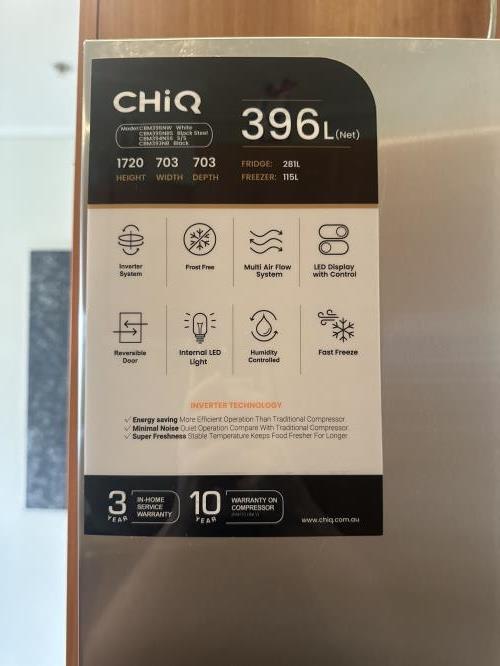 Second-hand Chiq 396L Bottom Mount Fridge - Photo 8)