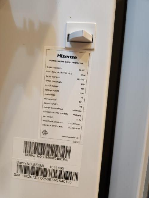 Second-hand Hisense 230L Top Mount Fridge - Photo 9)